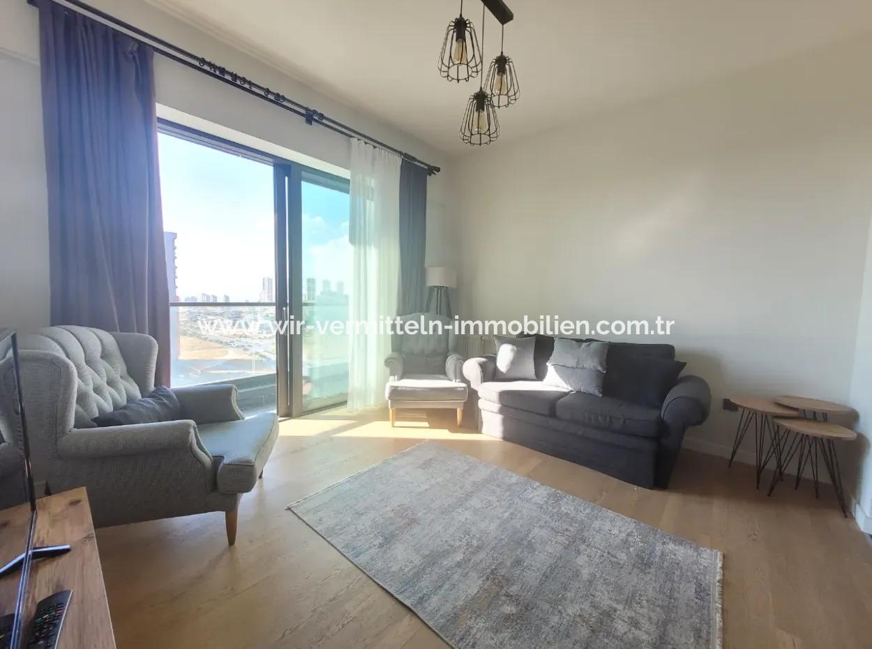Beytepe İncek Bulvar Loft Zu Vermieten 1+1 46 M² 15. Etage Wohnung Mit Blick Auf Çayyolu
