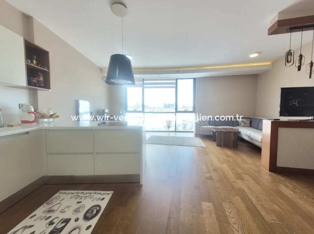 Vacant Luxury Furnished İncek Prestige  18Th Floor Apartment For Rent 1+1 62 M²