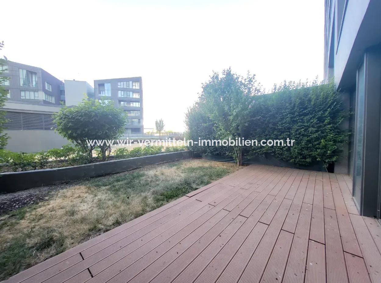 İncek Loft Suitable For Credit For Sale 2,5+1 Ground Floor Flat With Landscape View 2 Gardens