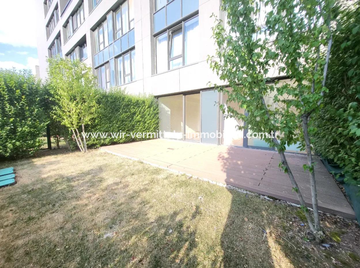 İncek Loft Suitable For Credit For Sale 2,5+1 Ground Floor Flat With Landscape View 2 Gardens