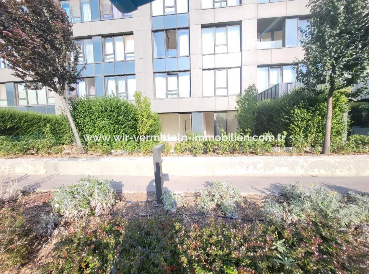 İncek Loft Suitable For Credit For Sale 2,5+1 Ground Floor Flat With Landscape View 2 Gardens