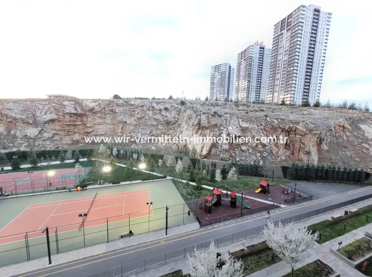 İncek Loft Suitable For Credit For Sale 2,5+1 Ground Floor Flat With Landscape View 2 Gardens